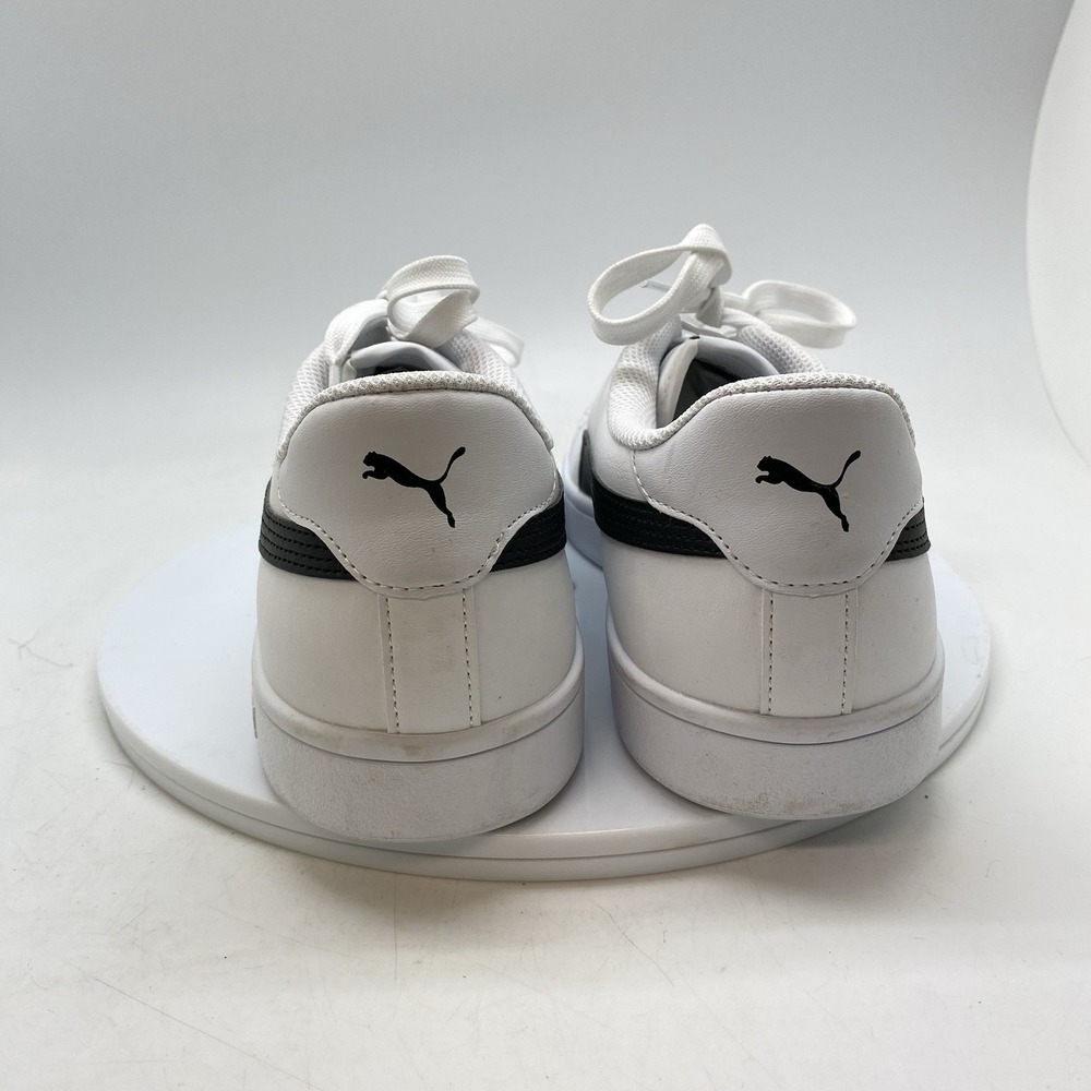 Puma Smash Sneakers Mens 11.5 V2 L 365215-01 White Leather Lifestyle‎ Casuals - Picture 4 of 10
